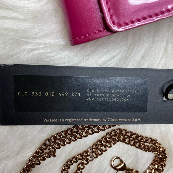VERSACE WALLET CLUTCH WRISTLET FUSHIA PORTAFOGLIO - Picture 9 of 10